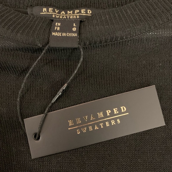 Revamped Semi Sheer Black Sweater - Picture 5 of 8